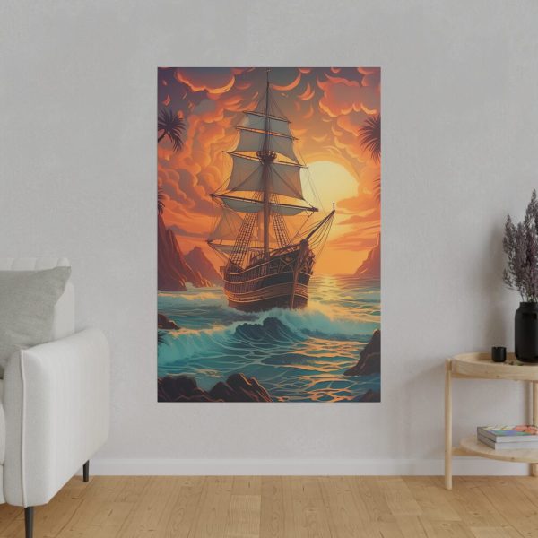 10368646733574663755_2048.jpeg Vintage Pirate Ship At Sea Art Standard Canvas