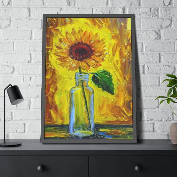 10504789991062536911_2048.jpeg Sunflower Textured Digital Painting Framed Poster