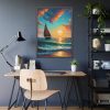 10536338455334205148_2048.jpeg Lonely Beach Ocean Sailing Ship Framed Poster