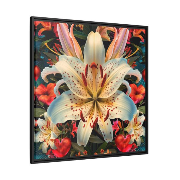 10651830096855275668_2048.jpeg Vintage Lily And Hearts Art I Framed Canvas