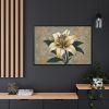 Vintage Flower Lily Framed Canvas