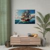 Antique Sail Ship In Ocean Poster