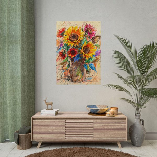 1074941689363969650_2048.jpeg Abstract Sunflower Sketch Art Print Poster