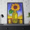 Single Sunflower in a Bottle  Framed Poster