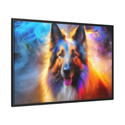 Scottish Shepherd Dog Framed Canvas