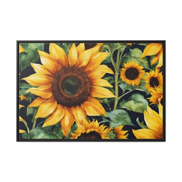 Sunflower Wildflower Blossom Framed Canvas