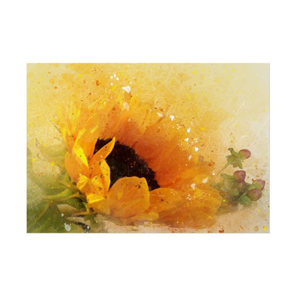 11122947204010472632_2048.jpeg Sunflower Watercolor And Splatter Poster