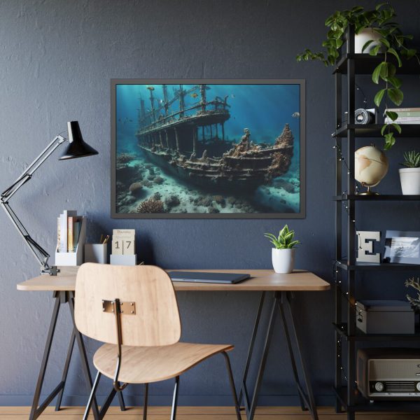 11248547032639135714_2048.jpeg Ancient Sunken Ship Framed Poster