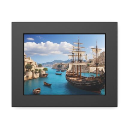 Ancient City Harbor Framed Poster
