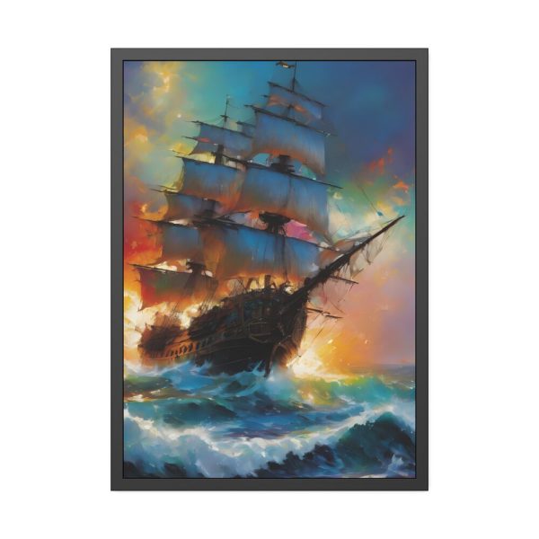 11552328295901503398_2048-1.jpeg Pirate Ship Fantasy Illustration II Framed Poster