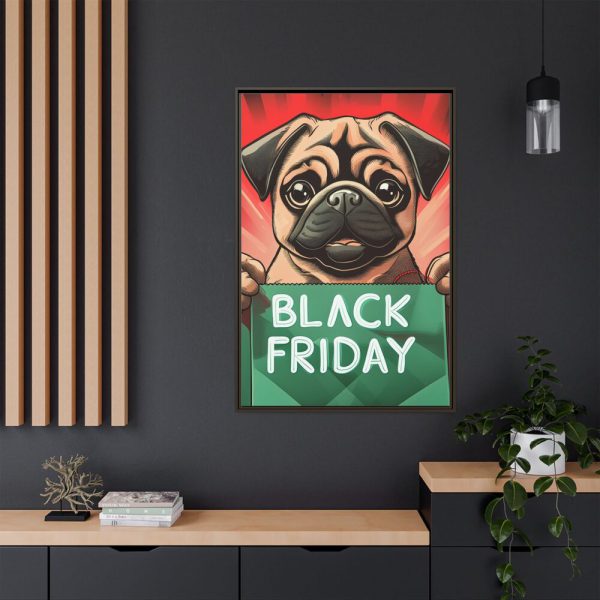 11616354239266837581_2048.jpeg Black Friday Dog With Bag Framed Canvas