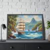 11623124373848370670_2048.jpeg Sail Ship Near Tropical Island Framed Poster