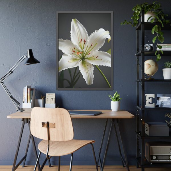 11751277863517607895_2048-1.jpeg White Lily Flower Framed Poster