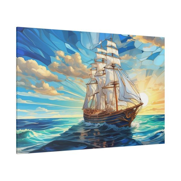 11856455385775070193_2048.jpeg Vintage Sail Ship Stained Glass Standard Canvas