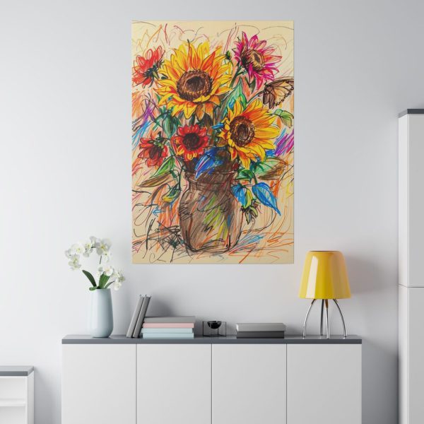 11927620262788734337_2048.jpeg Abstract Sunflower Sketch Art Print Standard Canvas