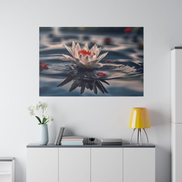 Water Lily Flower Blossom Pond Standard Canvas