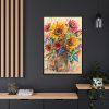 12502841289546662939_2048.jpeg Abstract Sunflower Sketch Art Print Framed Canvas