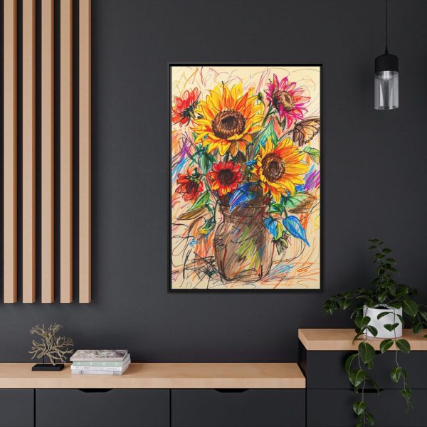12502841289546662939_2048.jpeg Abstract Sunflower Sketch Art Print Framed Canvas