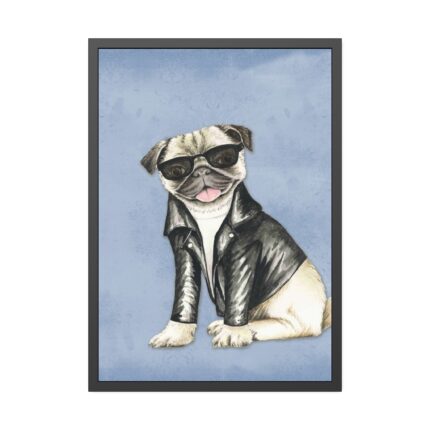 Pug Dog Framed Poster