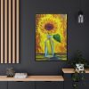 12565807641428439357_2048.jpeg Sunflower Textured Digital Painting Framed Canvas