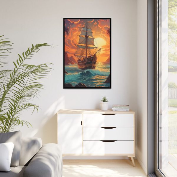 1265778402852290633_2048.jpeg Vintage Pirate Ship At Sea Art Framed Canvas