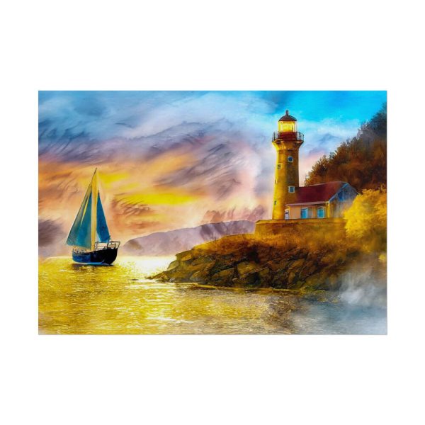 12732958621612454675_2048.jpeg Ship and Lighthouse Poster