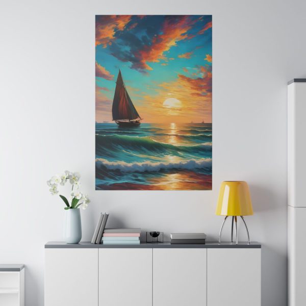 12847491913120552644_2048.jpeg Lonely Beach Ocean Sailing Ship Standard Canvas