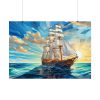 12967045032052063244_2048.jpeg Vintage Sail Ship Stained Glass Poster