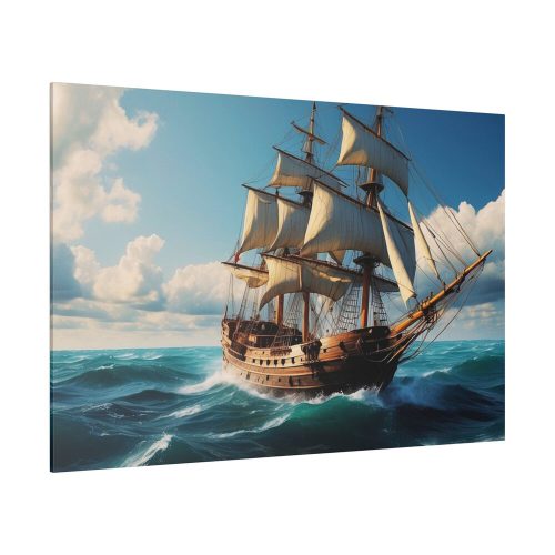 12987709559169816350_2048.jpeg Antique Sail Ship In Ocean Standard Canvas