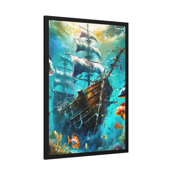 13053441432712079834_2048.jpeg Sunken Pirate Ship Art Framed Poster