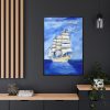 13197258380750874418_2048.jpeg White Sea Sailing Ship Framed Canvas