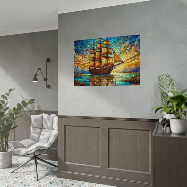 13217908472333731244_2048.jpeg Digital Art, Stained Glass Old Ship Poster