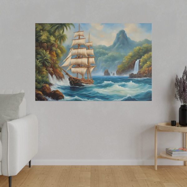 13296373423785110791_2048.jpeg Sail Ship Near Tropical Island Standard Canvas