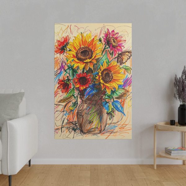 13422692379544669482_2048.jpeg Abstract Sunflower Sketch Art Print Standard Canvas