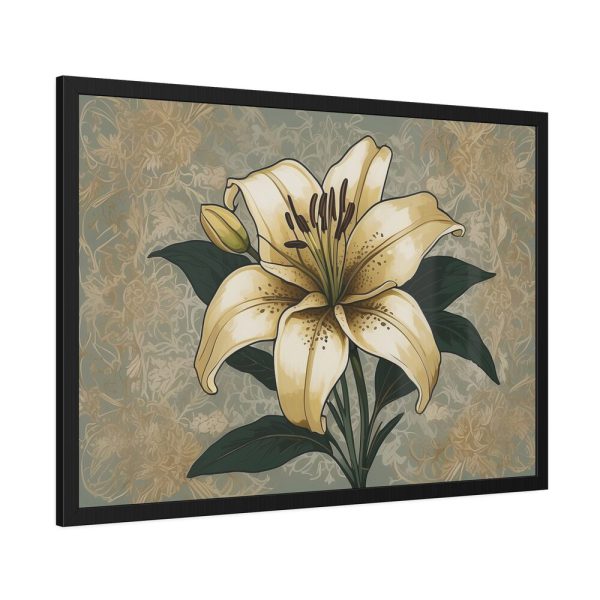 Vintage Flower Lily Framed Poster