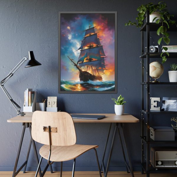 13507997716527510530_2048-1.jpeg Pirate Ship Fantasy Illustration I Framed Poster