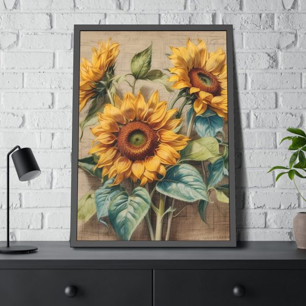 13536814465996725071_2048.jpeg Vintage Sunflower Art Print Framed Poster
