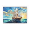 13686905040802012941_2048.jpeg Vintage Sail Ship Stained Glass Framed Canvas