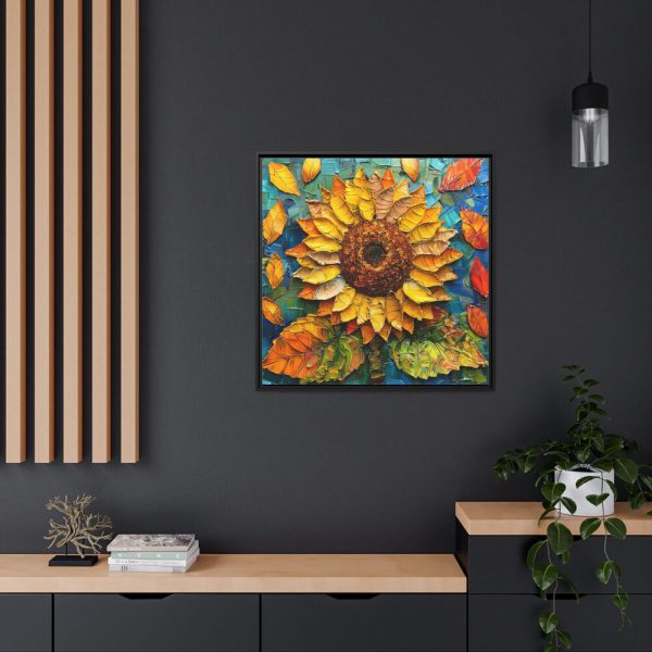 13784381134995064956_2048.jpeg Mixed Media Sunflower Art Framed Canvas