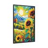 Colorful Autumn Sunflower Field Art Framed Canvas