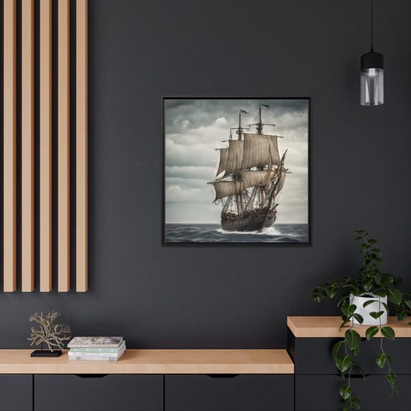 13806946981477371143_2048.jpeg Ancient Sail Ship In The Sea Framed Canvas