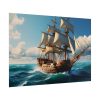 Antique Sail Ship In Ocean Poster