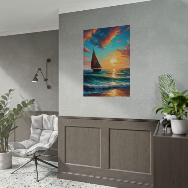 14011123876988720092_2048.jpeg Lonely Beach Ocean Sailing Ship Poster
