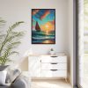 14062973029635393688_2048.jpeg Lonely Beach Ocean Sailing Ship Framed Canvas