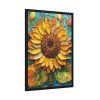 Mixed Media Sunflower Art Framed Poster