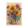 14173249641984248222_2048.jpeg Abstract Sunflower Sketch Art Print Standard Canvas