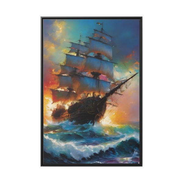 14284095402980496041_2048.jpeg Pirate Ship Fantasy Illustration II Framed Canvas