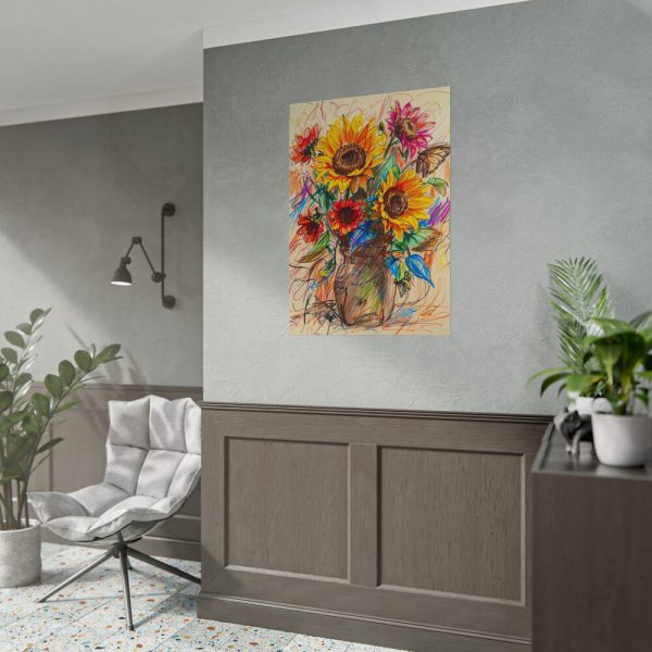 14346181574436569005_2048.jpeg Abstract Sunflower Sketch Art Print Poster