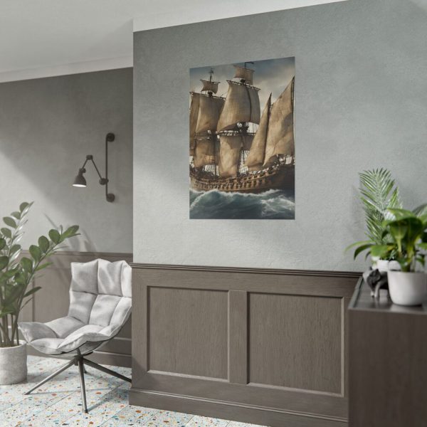 14346749195395654376_2048.jpeg Ancient Sail Ship In Ocean Poster