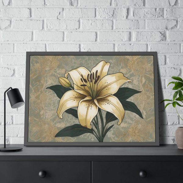 Vintage Flower Lily Framed Poster